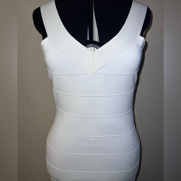 GUESS Marciano-White Bandage Bodycon Midi Dress - Picture 3 of 12